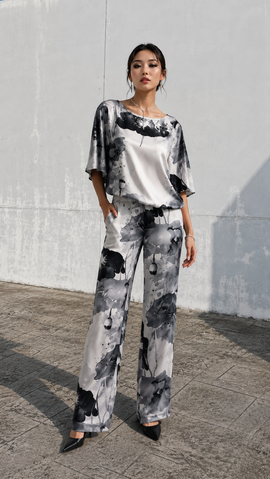 Conjunto Blusa y Pantalón Floral