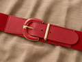 Cinto Rojo Hebilla Forrada