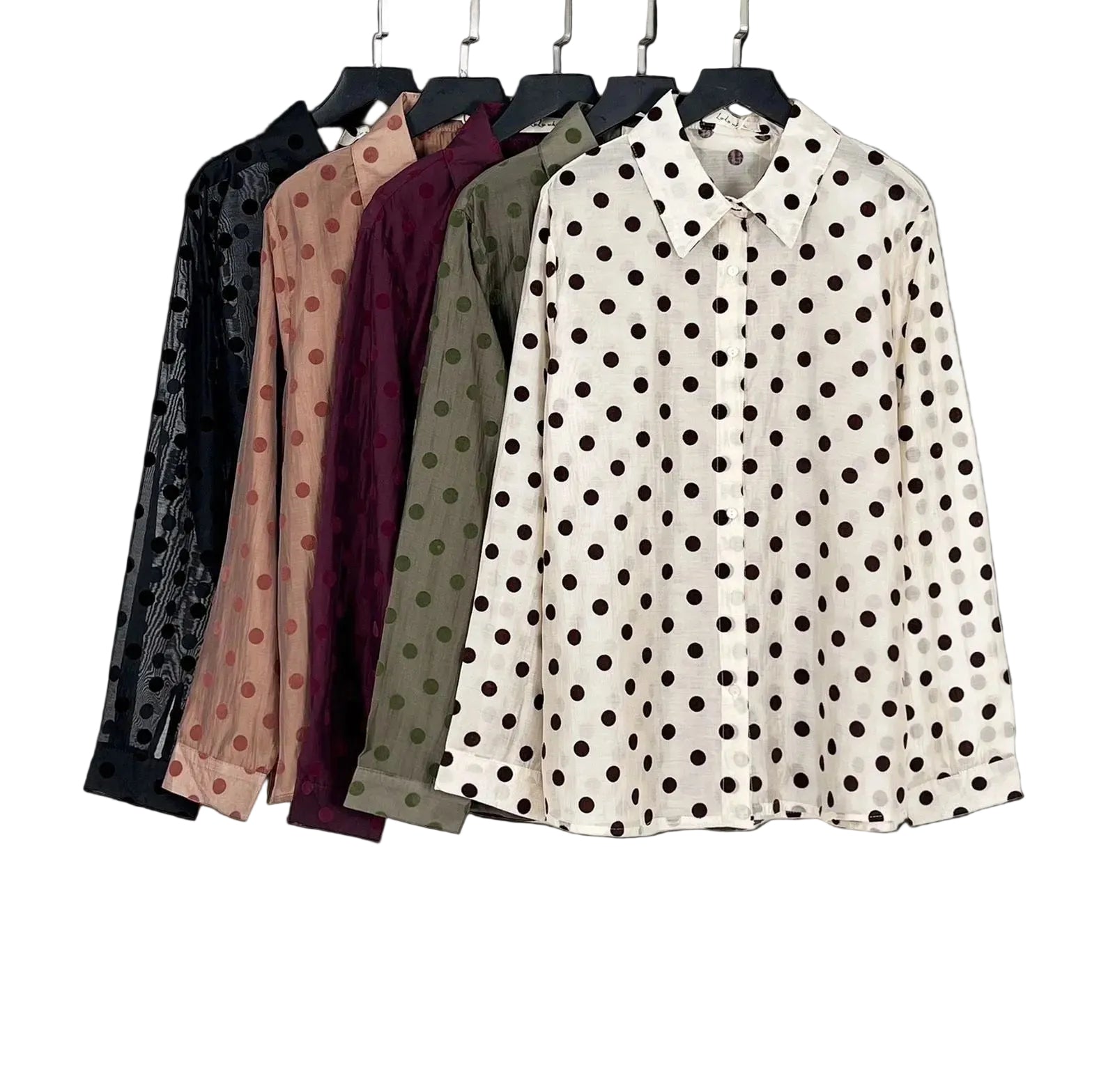 Blusa Camisera Polka